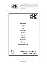 Предварительный просмотр 1 страницы Team Kalorik TKG OT 1013 BCRL Manual