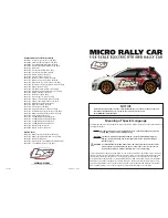 Team Losi Micro Rally Car Operation Manual preview