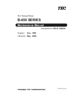 Preview for 1 page of TEC B-450 SERIES Maintenance Manual