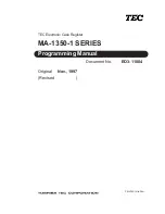TEC TEC MA-1350-1 SERIES Programming Manual preview