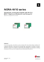 u-blox NORA-W10 Series System Integration Manual preview