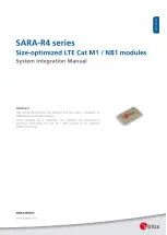 u-blox SARA-R4 Series System Integration Manual предпросмотр