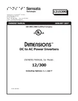 µ-Dimension 12/300 Owner'S Manual preview
