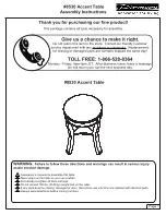 Preview for 1 page of µ-Dimension Accent 8530 Assembly Instructions