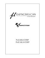 µ-Dimension ProX 840.4 COMP Manual preview