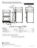 Предварительный просмотр 2 страницы U-Line 2175DWRR Specifications