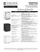 Preview for 1 page of U-Line 2175R Features & Benefits