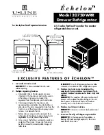 U-Line Echelon 2075DWRRSS Specifications preview