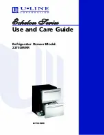 U-Line Echelon 2275DWRROL Use And Care Manual preview