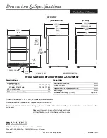 Preview for 2 page of U-Line Echelon 2275DWRWS Specifications