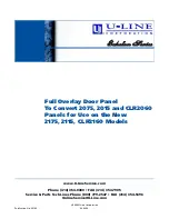 U-Line Echelon CO2075FF Supplementary Manual preview