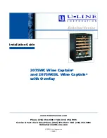 U-Line Echelon Wine Captain 2075WC Installation Manual preview