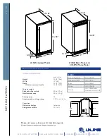 Preview for 2 page of U-Line WINE CAPTAIN 2115R Specification