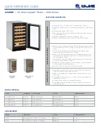 Preview for 1 page of U-Line Wine Captain Quick Reference Manual