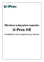 U-Prox HE Installation And Programming Manual preview