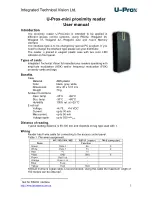 U-Prox mini User Manual preview