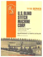 U.S. BLIND STITCH 1118 Series Maintenance & Parts Catalog preview