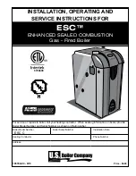 U.S. Boiler Company ESC Installation, Operating And Service Instructions preview