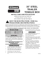 Preview for 1 page of U.S. General 66244 Instructions And Precautions