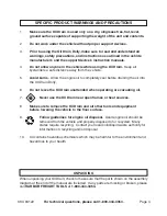 Preview for 4 page of U.S. General 94122 Assembly And Operating Instructions Manual