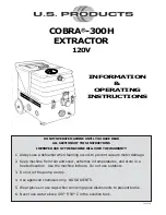 U.S. Products COBRA-300H Information & Operating Instructions preview