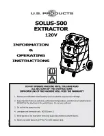 Preview for 1 page of U.S. Products SOLUS-500 Information & Operating Instructions