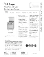 U.S. Range Enodis U24-4L Specifications preview