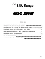 Предварительный просмотр 3 страницы U.S. Range "REGAL" SERIES Parts List