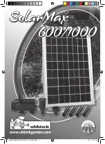ubbink SolarMax 600 Manual preview