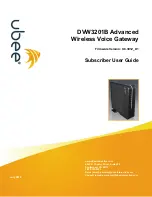 Ubee DVW3201B Subscriber User Manual preview