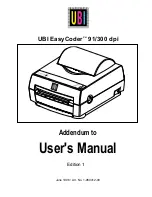 UBI EasyCoder 91 User Manual preview