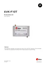 Предварительный просмотр 1 страницы Ublox EVK-F10T User Manual