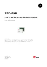 Ublox ZED-F9R Integration Manual preview