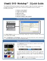 Ulead DVD WORKSHOP 2 - Quick Manual preview