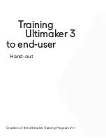 Предварительный просмотр 1 страницы Ultimaker 3 Extended Training Manual