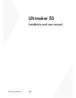 Предварительный просмотр 1 страницы Ultimaker S5 Material Station Installation And User Manual