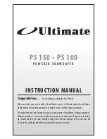 Ultimate PS 150 Instruction Manual preview