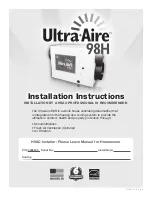 Ultra-Aire 98H Installation Instructions Manual preview