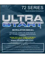 Preview for 1 page of Ultra Start 1172 SERIES Installation Manual