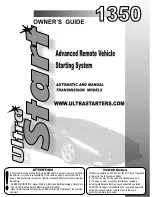 Ultra Start 1350 SERIES Owner'S Manual preview