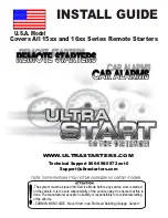 Предварительный просмотр 1 страницы Ultra Start 15 SERIES Install Manual