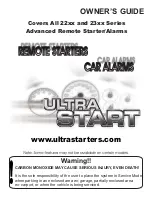 Предварительный просмотр 1 страницы Ultra Start 22 SERIES Owner'S Manual