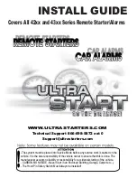 Ultra Start 42 SERIES Install Manual preview