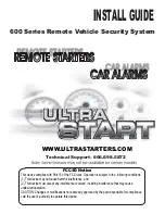 Ultra Start 600 SERIES Install Manual preview