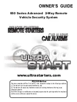 Preview for 1 page of Ultra Start 660 Series Owner'S Manual