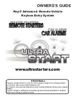 Ultra Start Key-5 Owner'S Manual preview