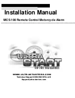Preview for 1 page of Ultra Start MCS-100 Installation Manual