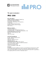 Ultrasone PRO 2500 Quick Manual preview