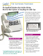 Preview for 1 page of Ultratec CapTel 200 Specifications