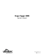 Preview for 1 page of Ultratec Stage Fogger DMX Operator'S Manual